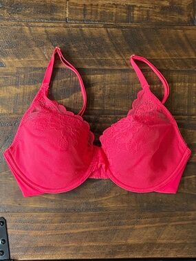 Natori Red Lace Underwire Bra 32DD